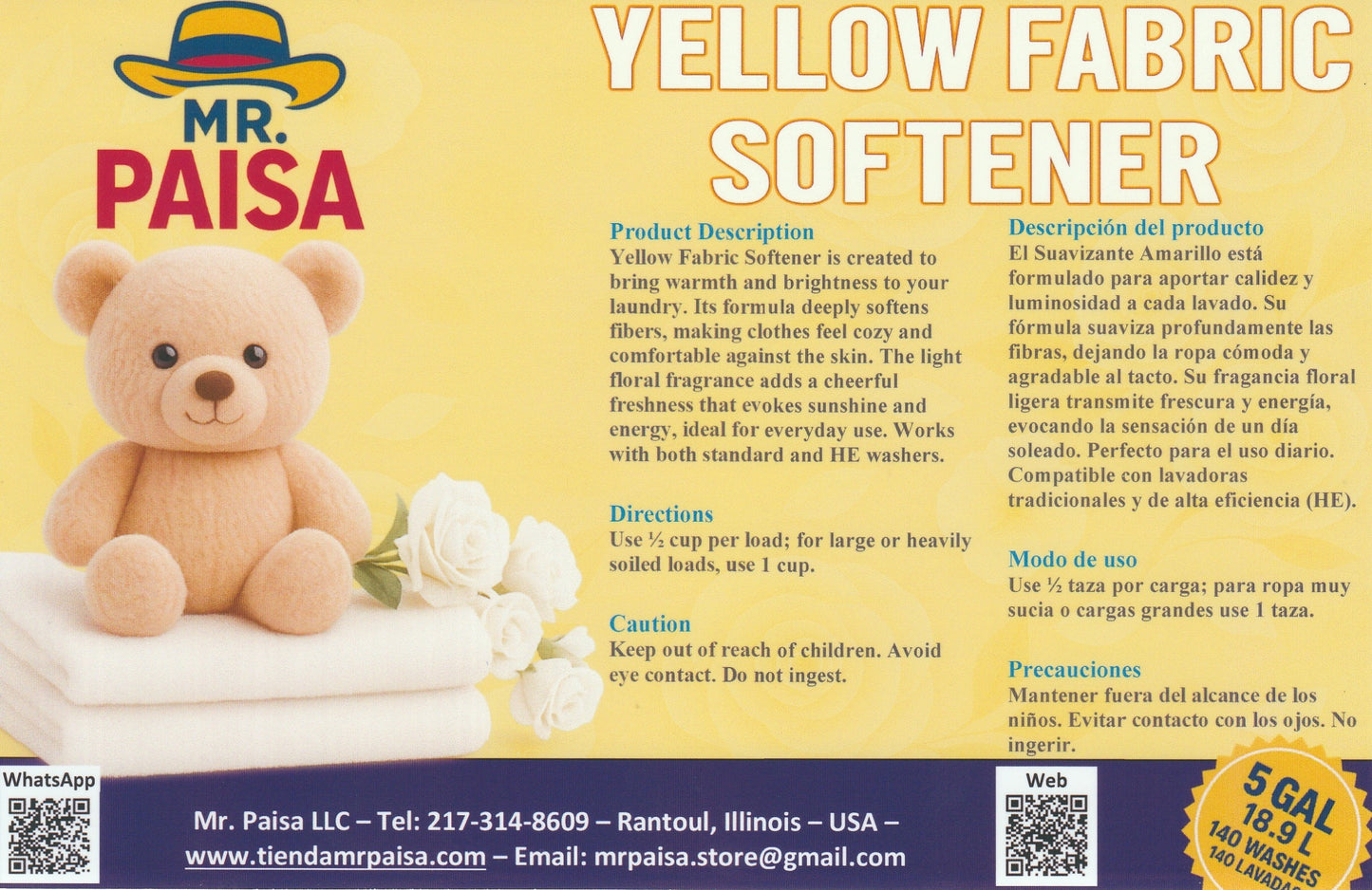 Yellow Fabric Softener