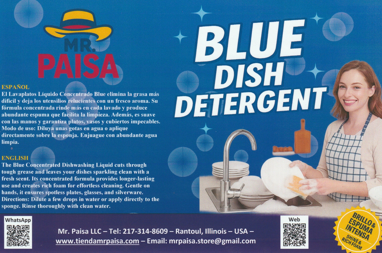 Blue Dish Detergent