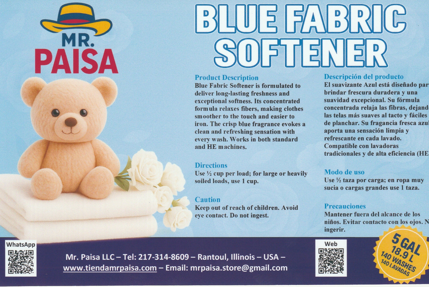 Blue Fabric Softener